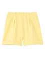 センタープレスストレッチショートパンツ/イエロー(032)
