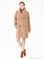 ダブルロングコート/BLK