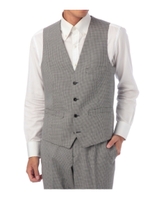チェック切り替えドレスベスト/グレー系(213)