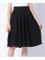 フェイクスエードタックプリーツスカート/ネイビー(093)