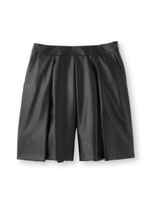 レザータッチタックショートパンツ/ブラック(019)