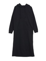 裏起毛ロングパーカーワンピース/グレー