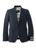 インディゴセルウィッチストライプジャケット/ネイビー(393)
