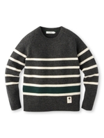 ウールボーダーニット/ネイビー(393)