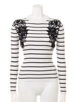 トリミングレースH/NニットTOP/Multi_1