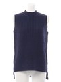 ハイネックノースリーブknit/ネイビー