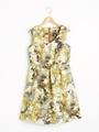 フラワー柄ワンピース/イエロー柄