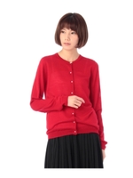 リボンパールボタンカーディガン/マスタード(033)