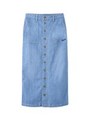 DENIM LONG SKIRT/ライトインディゴ