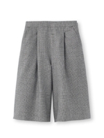 [S]千鳥柄ガウチョパンツ/ダークグレー(213)