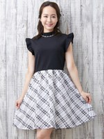 S・シアーチェックSKドッキング/OP/クロ/オフホワイト