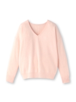 カシミヤVネックニット/ブラック(019)