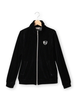 ソフトベロアダブルフルジップジャケット/ブラック(019)