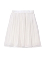 チュール&シフォンプリーツスカート/アイボリー(004)