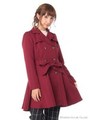 フィットアンドフレアートレンチコート/Bordeaux