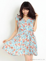 プリーツシフォンワンピース【Summer】/アイボリー