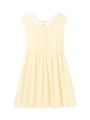 ワイド衿フレアワンピース/レモンイエロー(031)