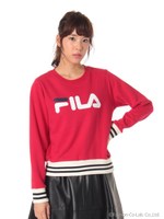 FILA×Ehwgロゴプリントプルオーバー/Red