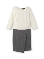 [L]ウールツイードワンピース/オフホワイト(503)