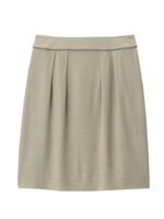 [L]リップルタックスカート/ベージュ系(043)