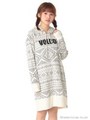 volcom×Ehwgミニ裏毛エスニック柄ワンピース/Ivory