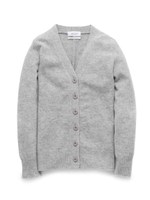 ウール100％カーディガン/NVY