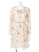 エイリーローズラメシフォンワンピース/オフ