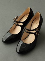 チャンキーヒールストラップパンプス【冬カタログ掲載】【矢野未希子さん着用】/キャメル