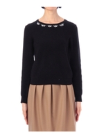 ビジュー使いラウンドネックニットプルオーバー/グリーン(022)