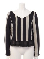 ランダムストライプフリルTOP/L/GRY