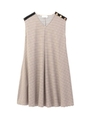 リップルボーダーノースリーブワンピース/ベージュ(352)