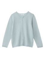 リネン混ニットカーディガン/サックス(090)