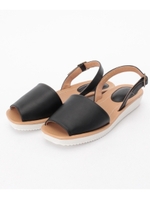 レザー調ストラップサンダル/ブラック(019)