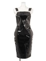 Enamel Suspender Onepiece/ブラック