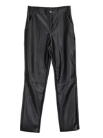 ハイウエストレザーパンツ/ブラック