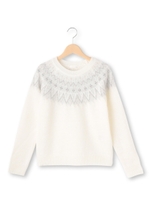 フェザーフェアアイルニットプルオーバー/ホワイト(402)