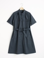 ミリタリーシャツワンピ/ネイビー