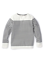 リップルボーダークルーネックカットソー/ホワイト(701)