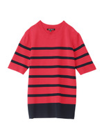 レーヨンボーダーニット/レッド(362)