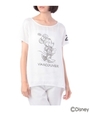 シフォン切り替えTシャツ(ミニーマウス)/オフホワイト(003)