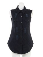 ダメージ入りツイルベスト/KHA