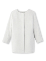 ノーカラーアンゴラ×ラムコート/ブラック(019)