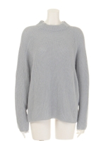 バックリボンゆるスリーブニット/ライトブルー