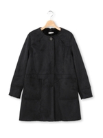 フェイクムートンノーカラーコート/ライトベージュ(051)