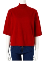 プチハイネックシンプルニット/ブラック