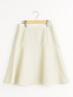 ペプラム切替フレアースカート/ブラック