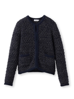 レース風ニットカーディガン/ネイビー(093)