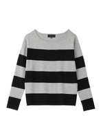 レーヨンウールボーダニット/ライトオレンジ(366)