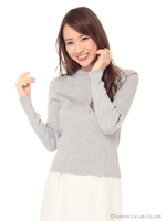 ワイドリブタートル/ライトグレー