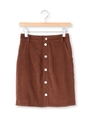 前ボタンフェイクスウェードスカート/サンドベージュ(053)